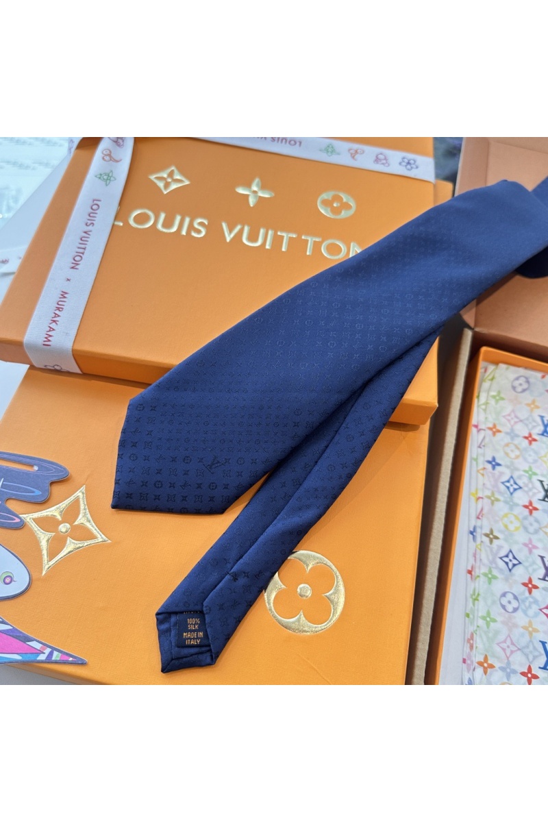 Lоuis Vuittоn Галстук Monogram premium - Navy