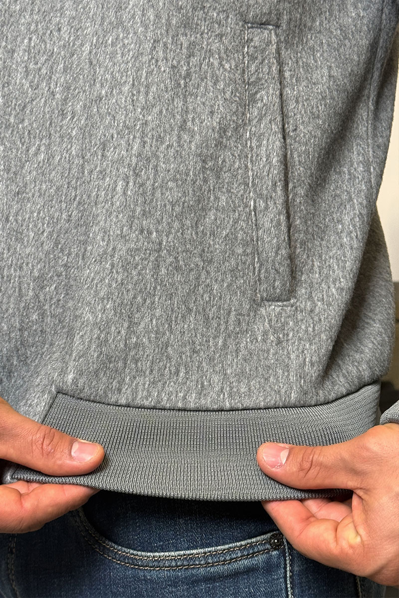 Loro Piana Мужской бомбер серого цвета