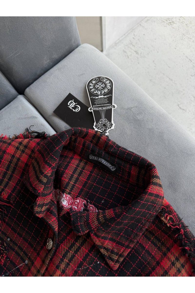 Chrome Hearts Женская рубашка в клетку Premium - Red / Black