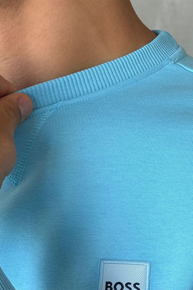 Hugо Воss Свитшот голубого цвета Westart logo-patch