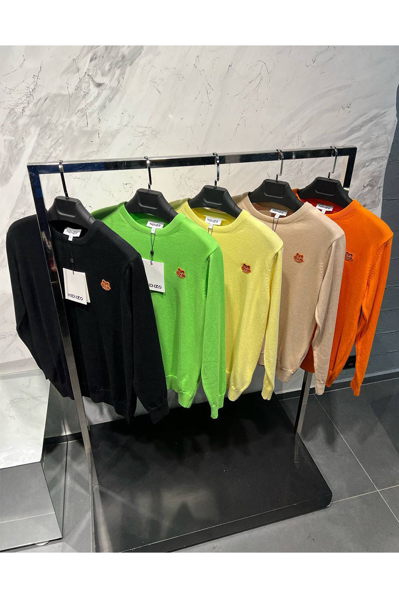Kenzo Мужской чёрный джемпер Tiger logo-patch