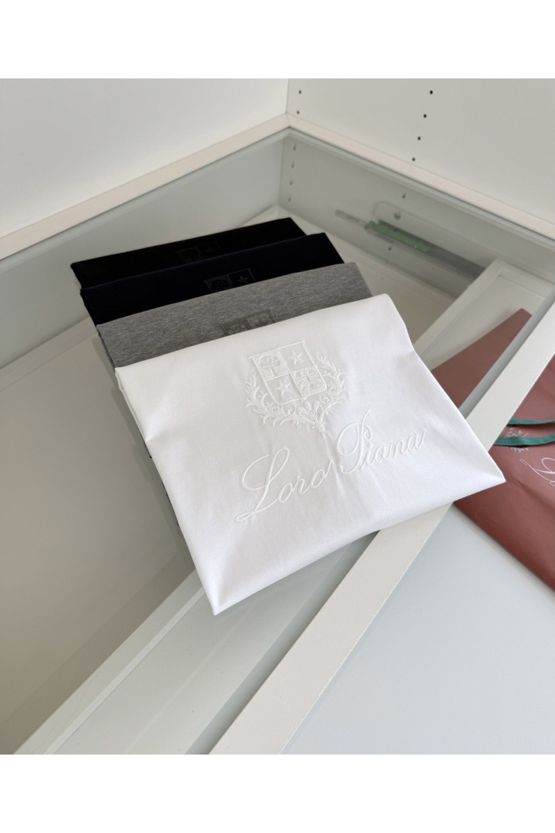Loro Piana Мужская белая футболка premium