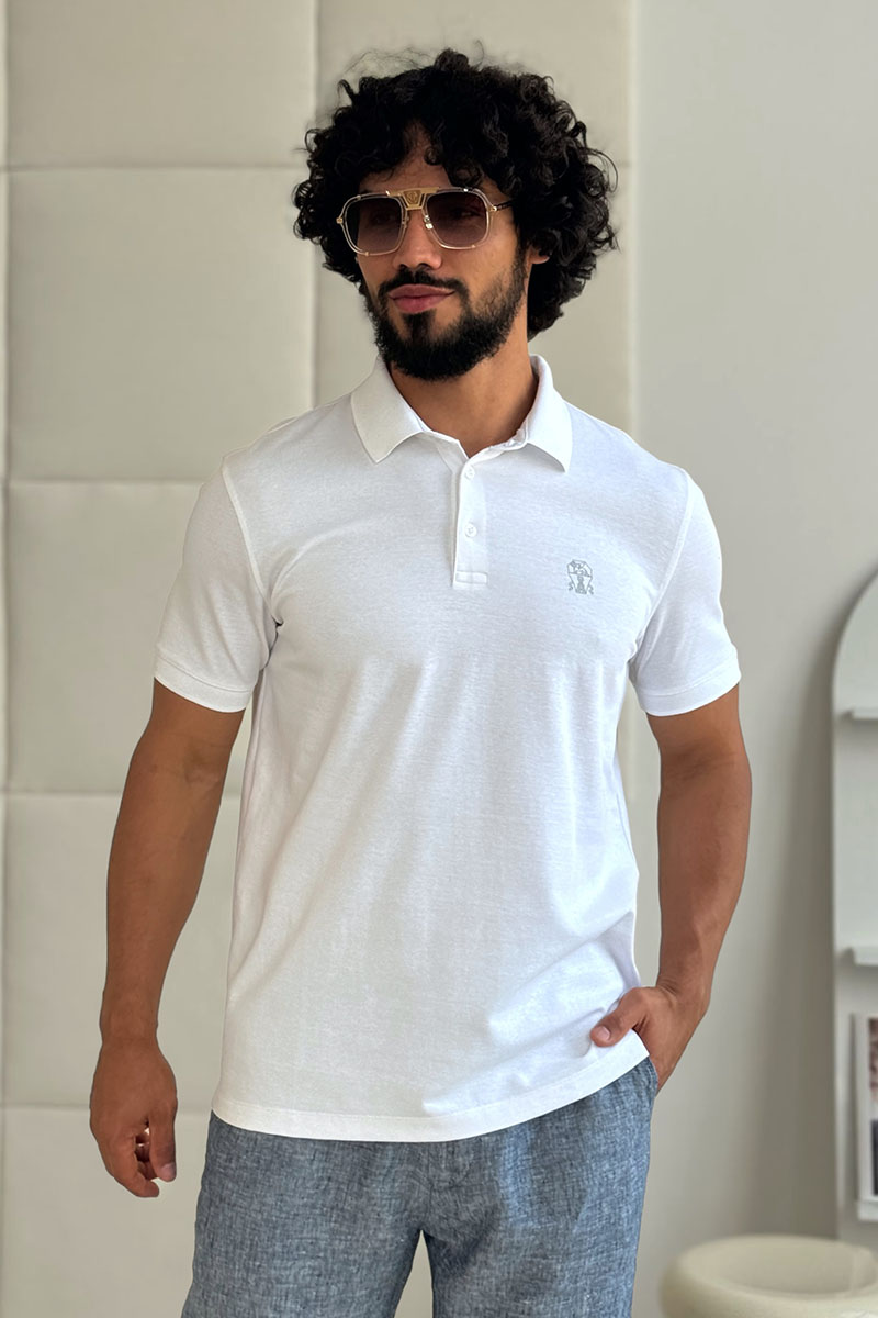 Designer Мужское белое поло 