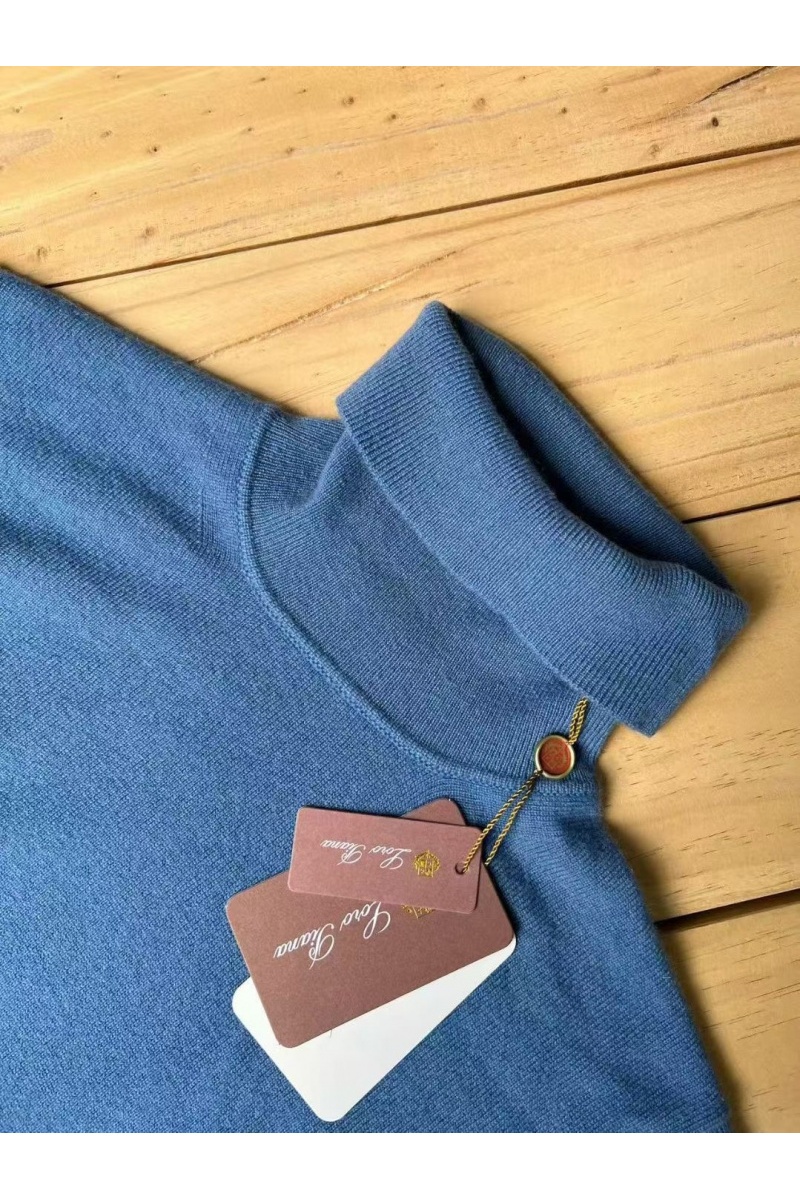 Loro Piana Мужская водолазка Premium - Lake Blue