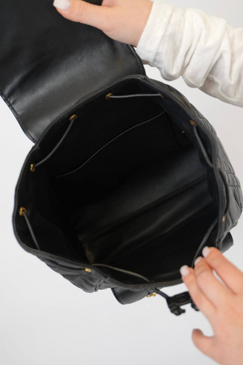 Dior Кожаный рюкзак Caro 26x25 см - Black