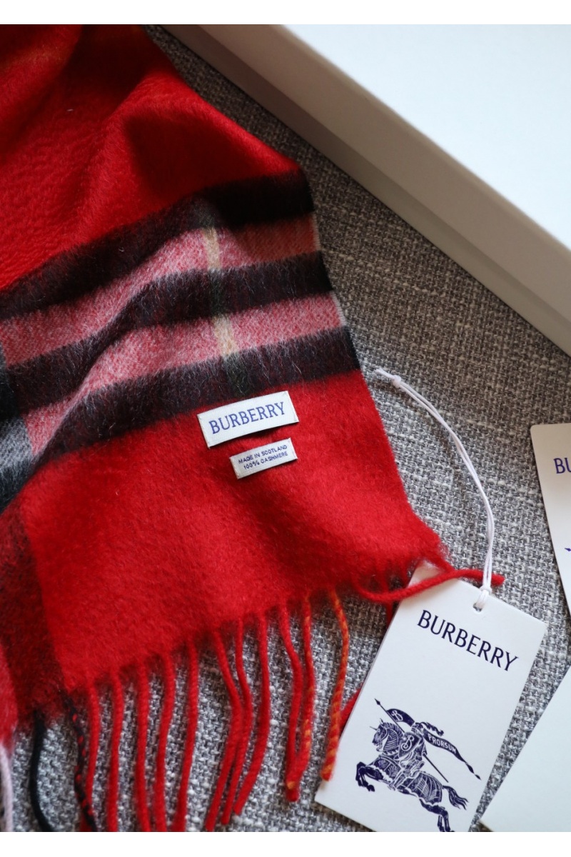 Burberry Шарф two-tone Check premium 168x30 см - Red