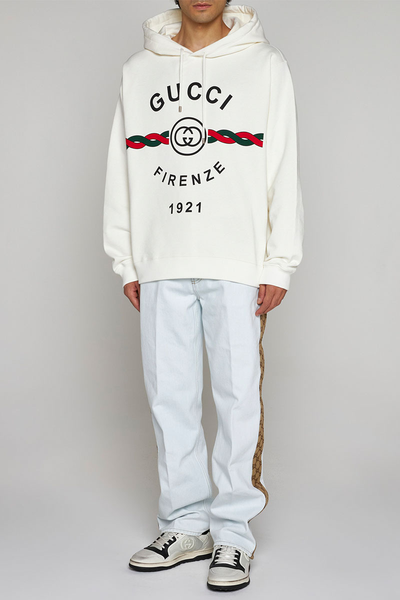 Gucci Мужское белое худи Firenze 1921 
