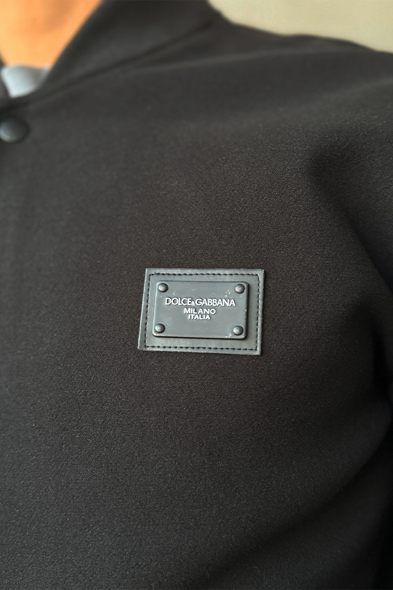 Dоlсе & Gаbbаnа Чёрный бомбер Milano Italia logo-plaque