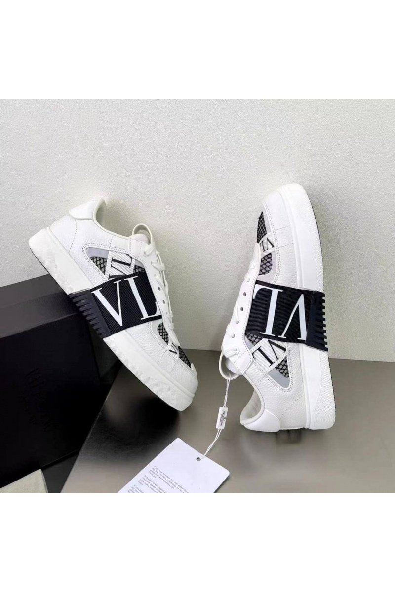 Valentino Женские комбинированные кроссовки "VLTN" - White / Black