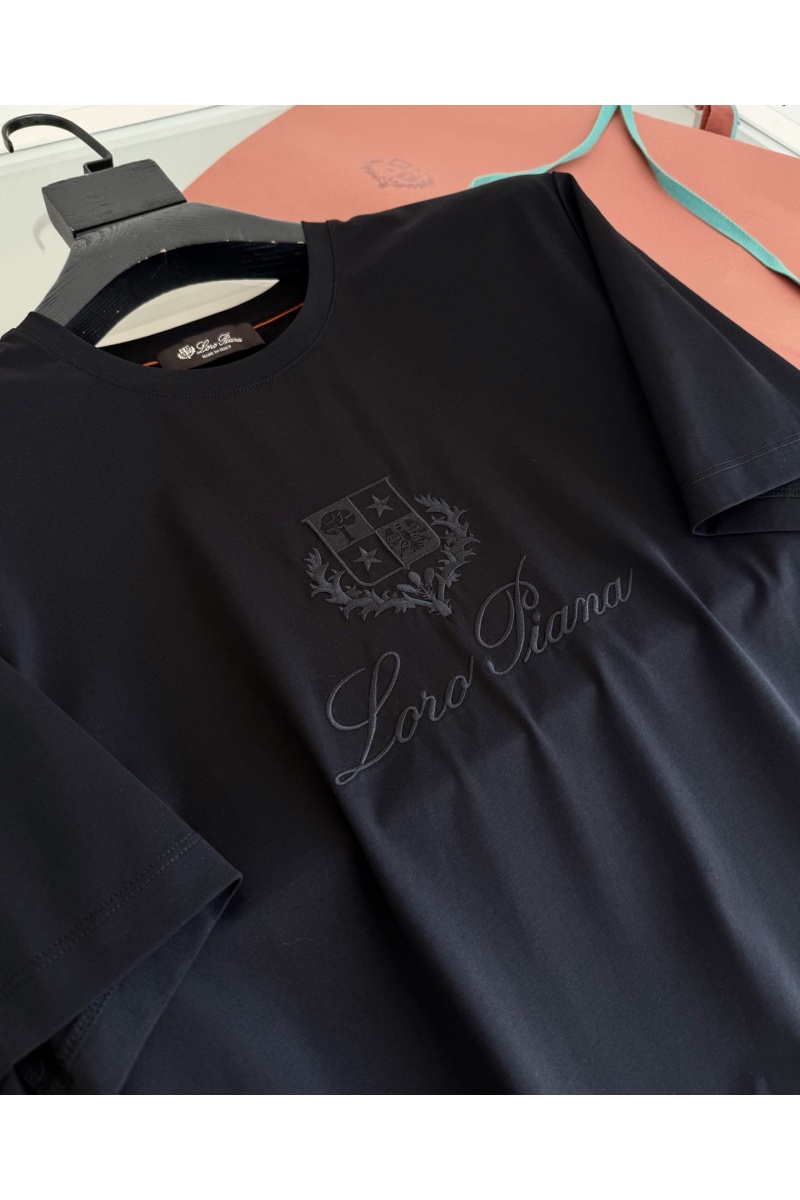 Loro Piana Мужская чёрная футболка premium