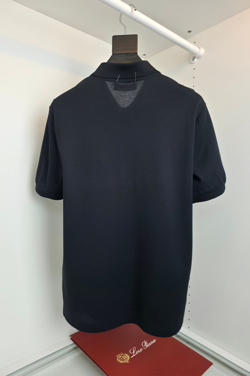 Loro Piana Мужское чёрное поло premium