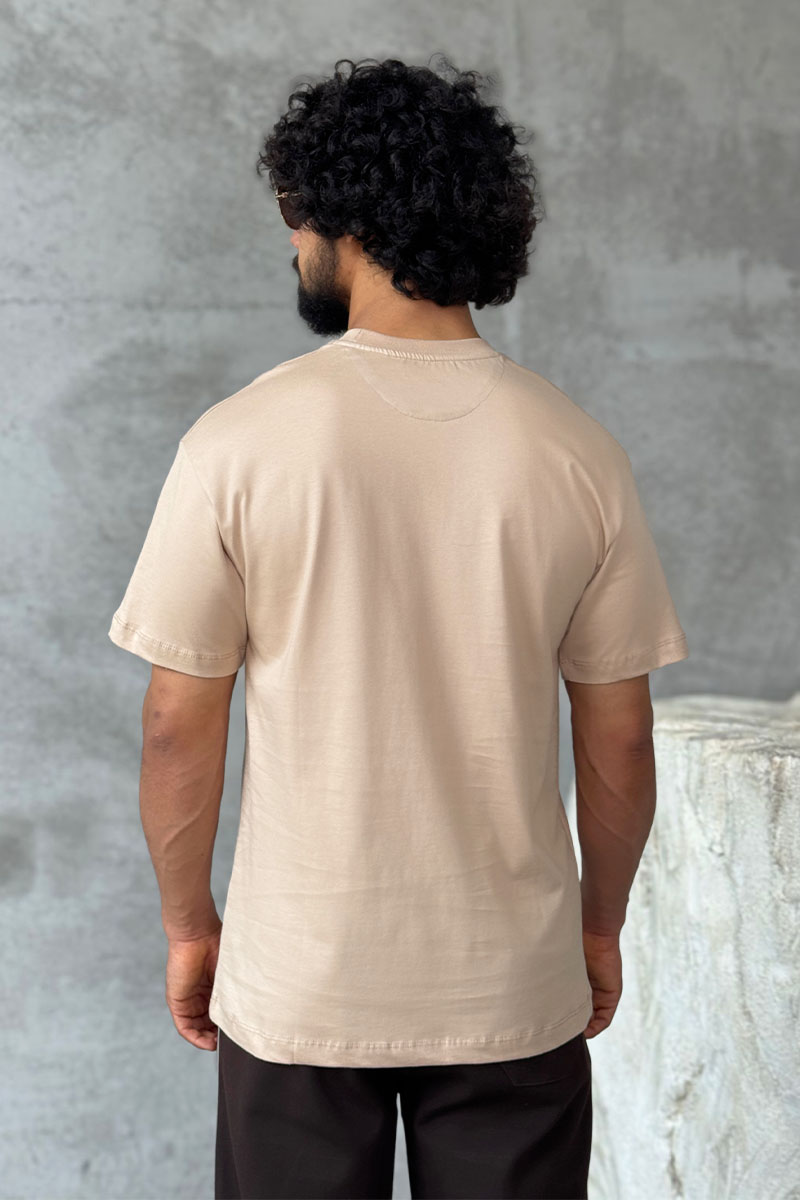 Loro Piana Мужская бежевая футболка