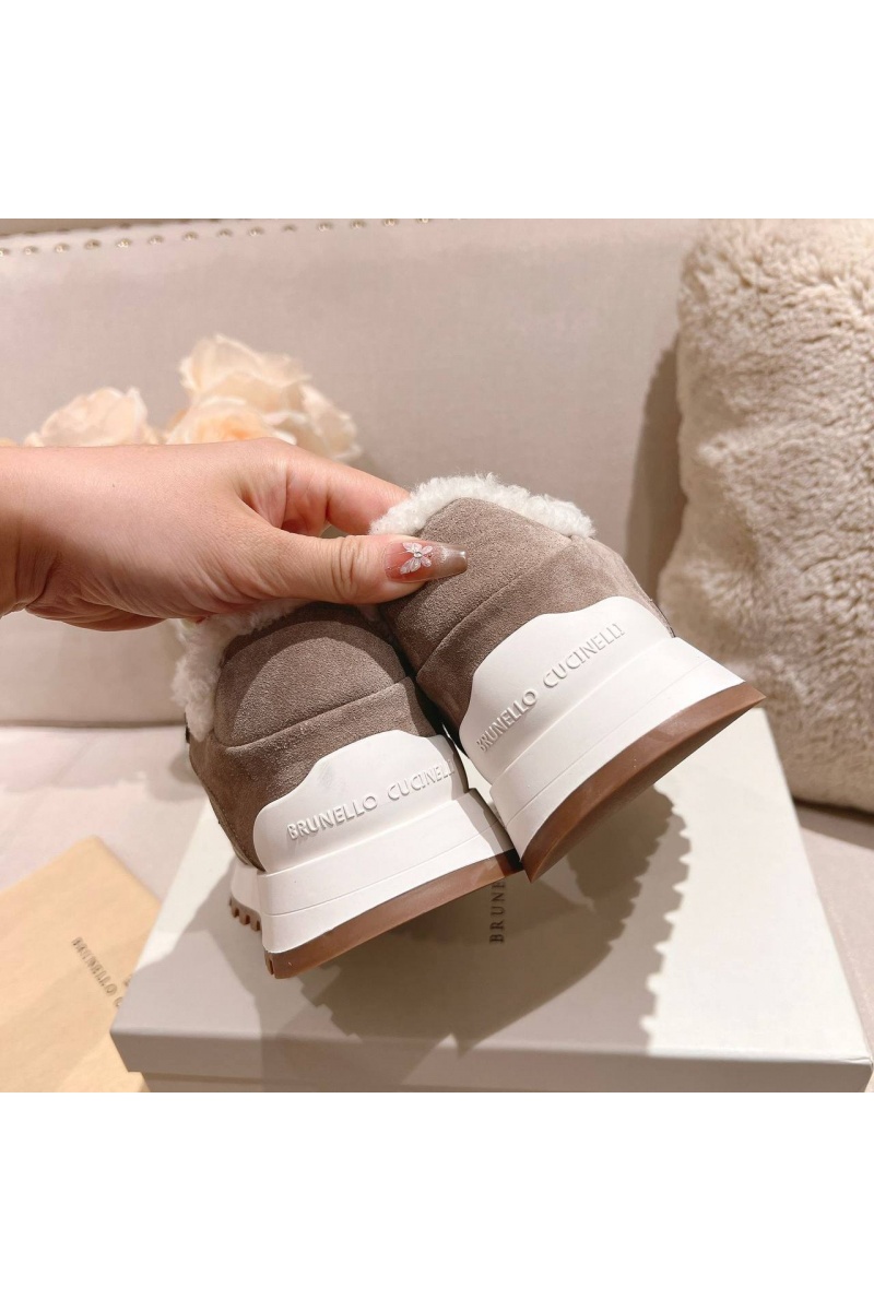 Designer Женские замшевые кроссовки с мехом Premium