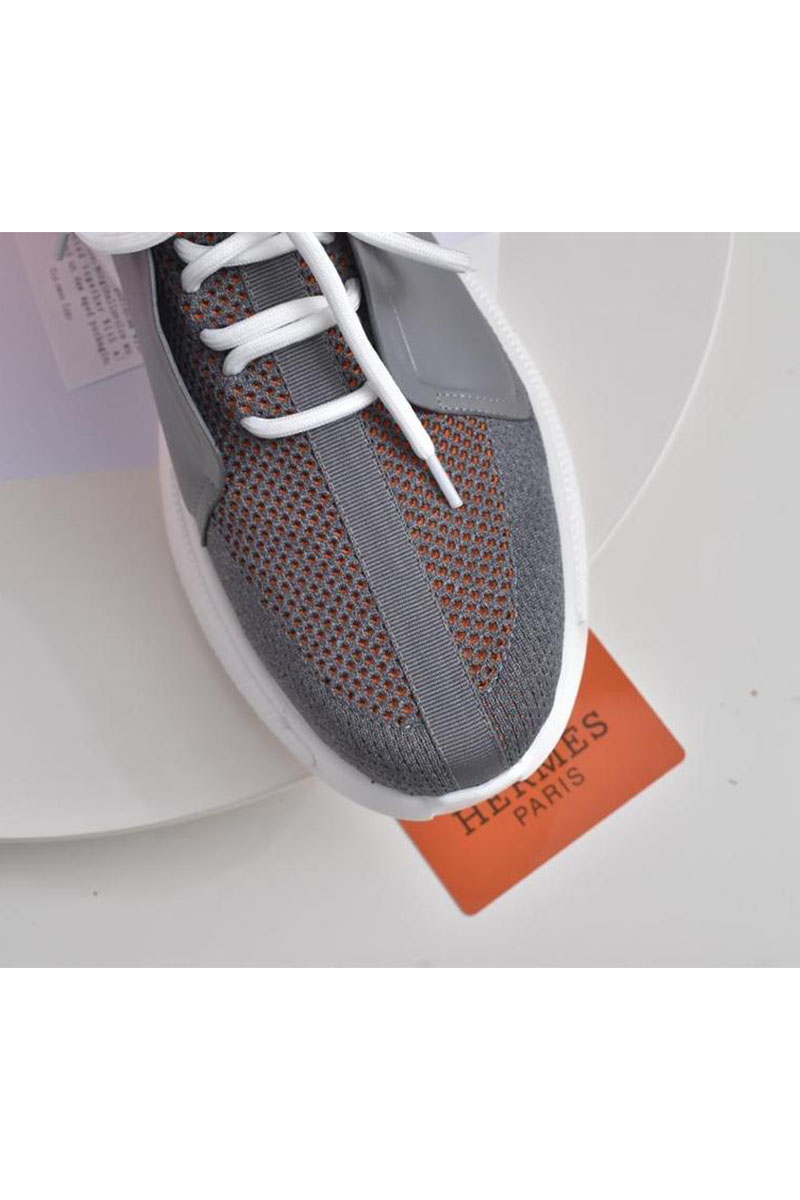 Hermes Мужские текстильные кроссовки Expert - Grey
