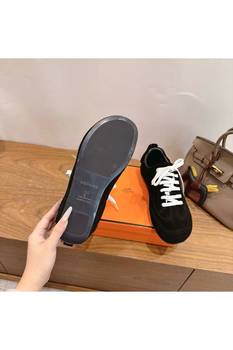 Hermes Женские замшевые кроссовки Master Tenis Master premium
