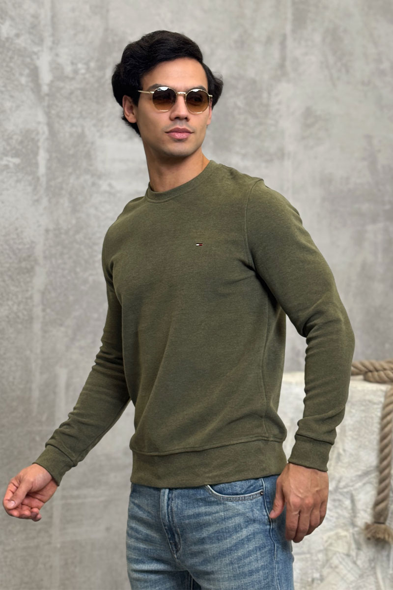 Tommy Hilfiger Мужской свитшот зелёного цвета