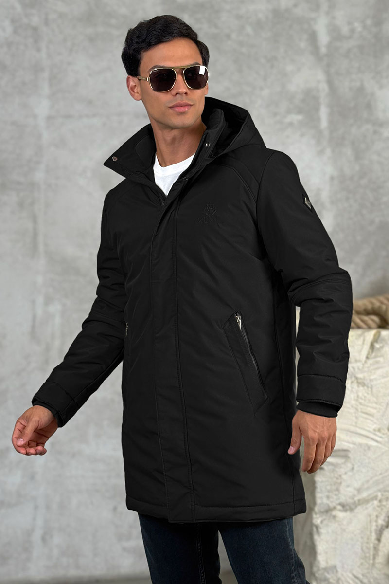 Loro Piana Парка чёрного цвета logo-patch 