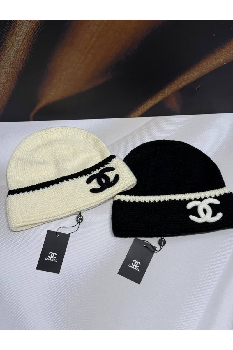 Chаnеl Шапка logo-embroidered premium - Balck