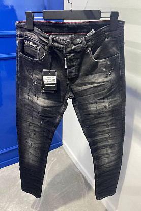 Мужские чёрные джинсы (384) 