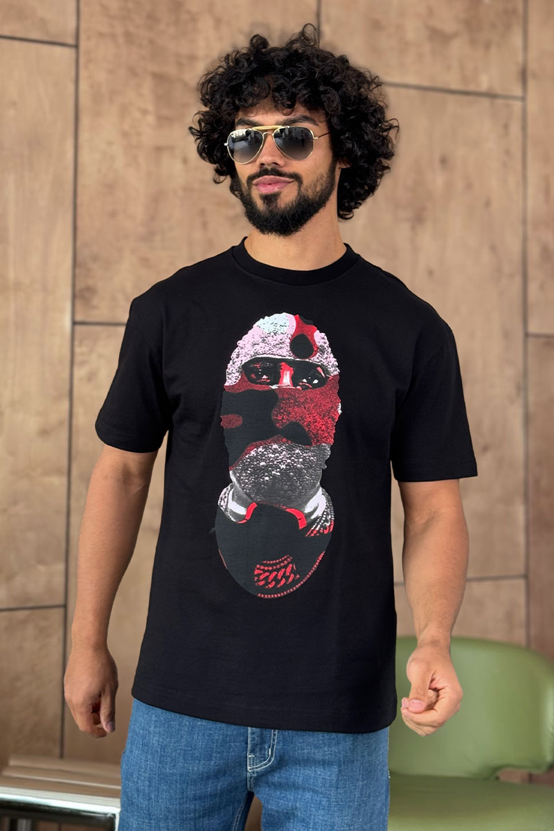 Designer Clothing Мужская чёрная футболка Ih Nom Uh Nit "Mask On"