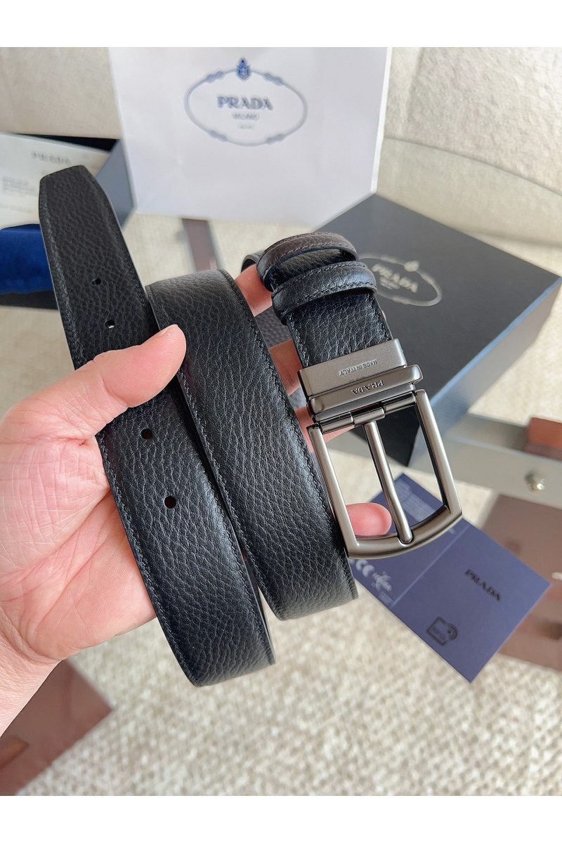 Prada Двусторонний кожаный ремень premium