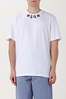 Белая оверсайз футболка MSGM logo-neck