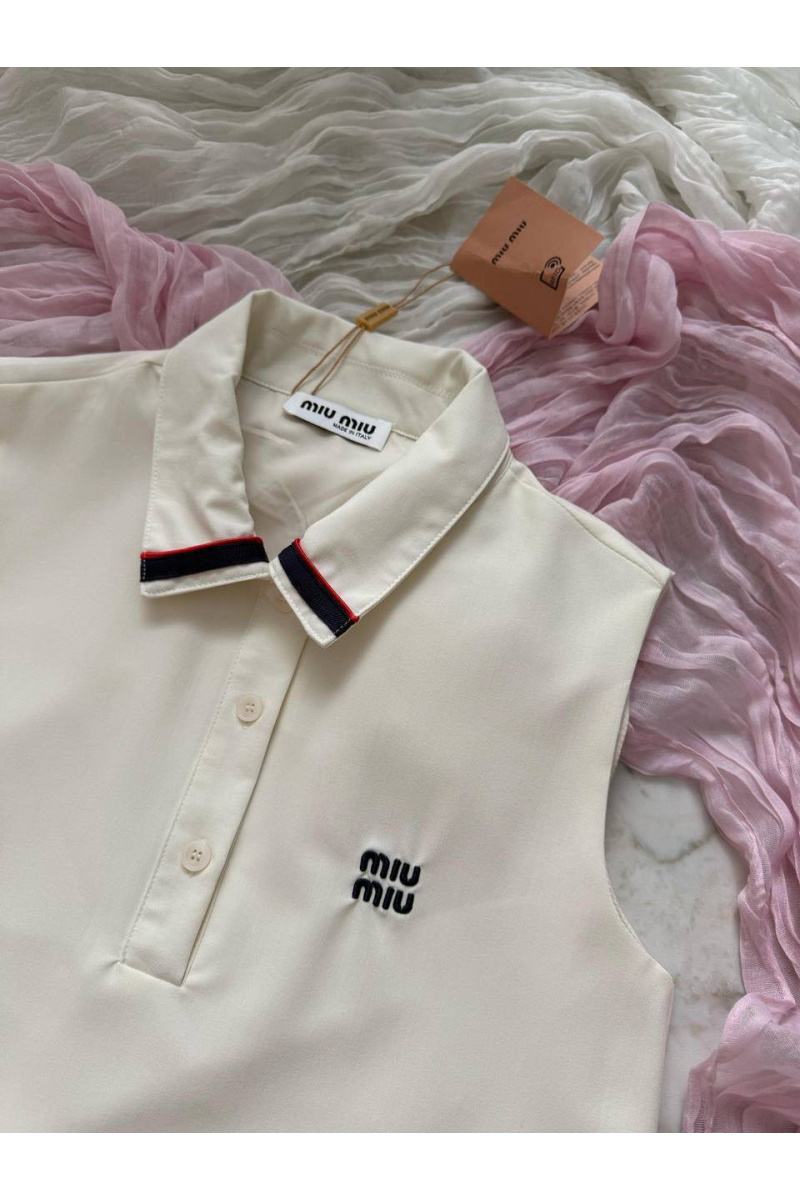 MIU MIU Женское платье белого цвета 