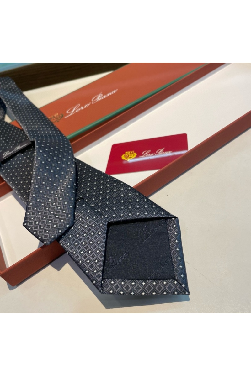 Loro Piana Галстук geometric logo-print premium - Black