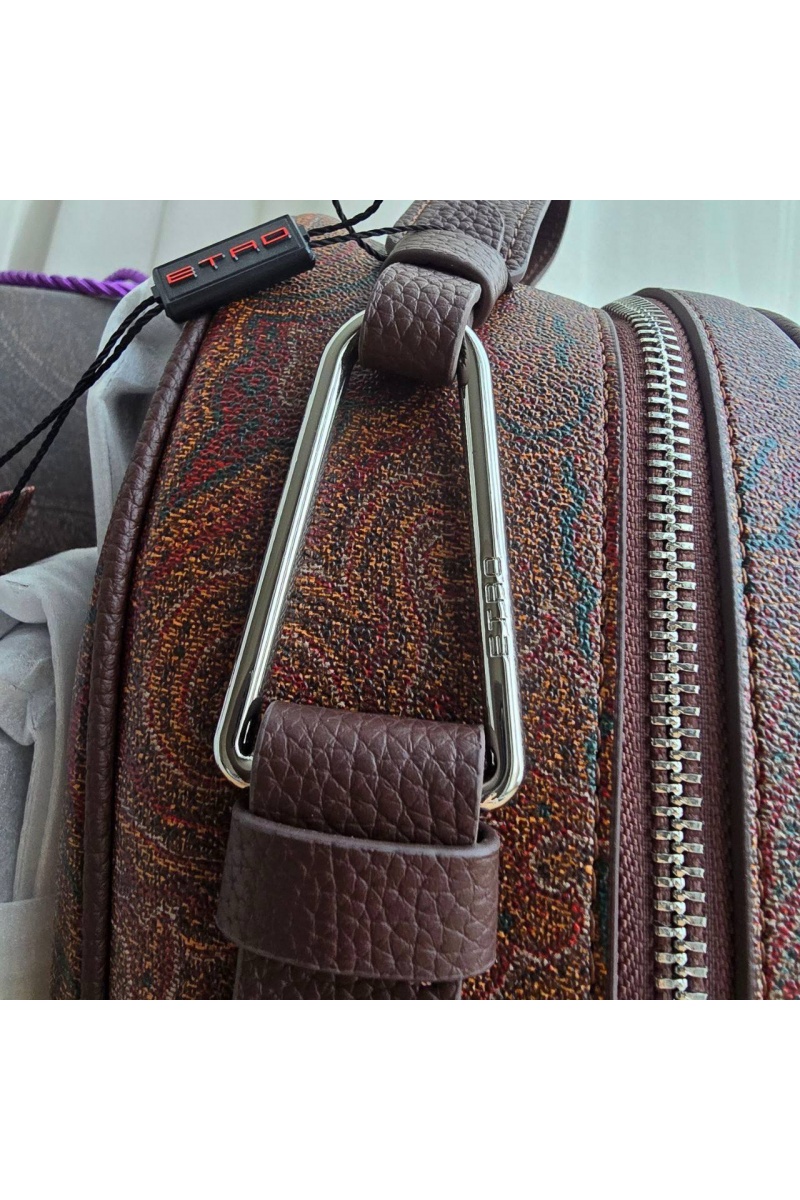 Loewe Кожаный рюкзак с узором плейсли 30x24 см