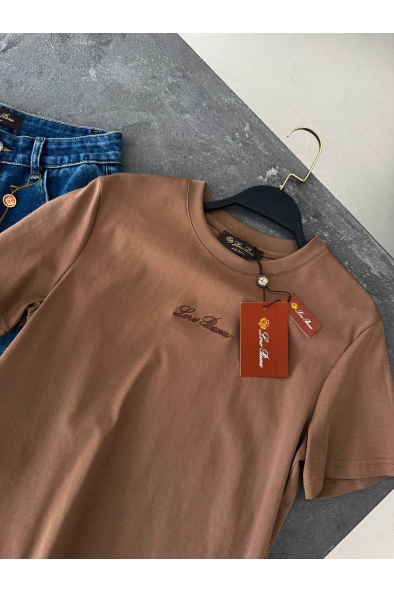 Loro Piana Женская базовая футболка premium - Brown