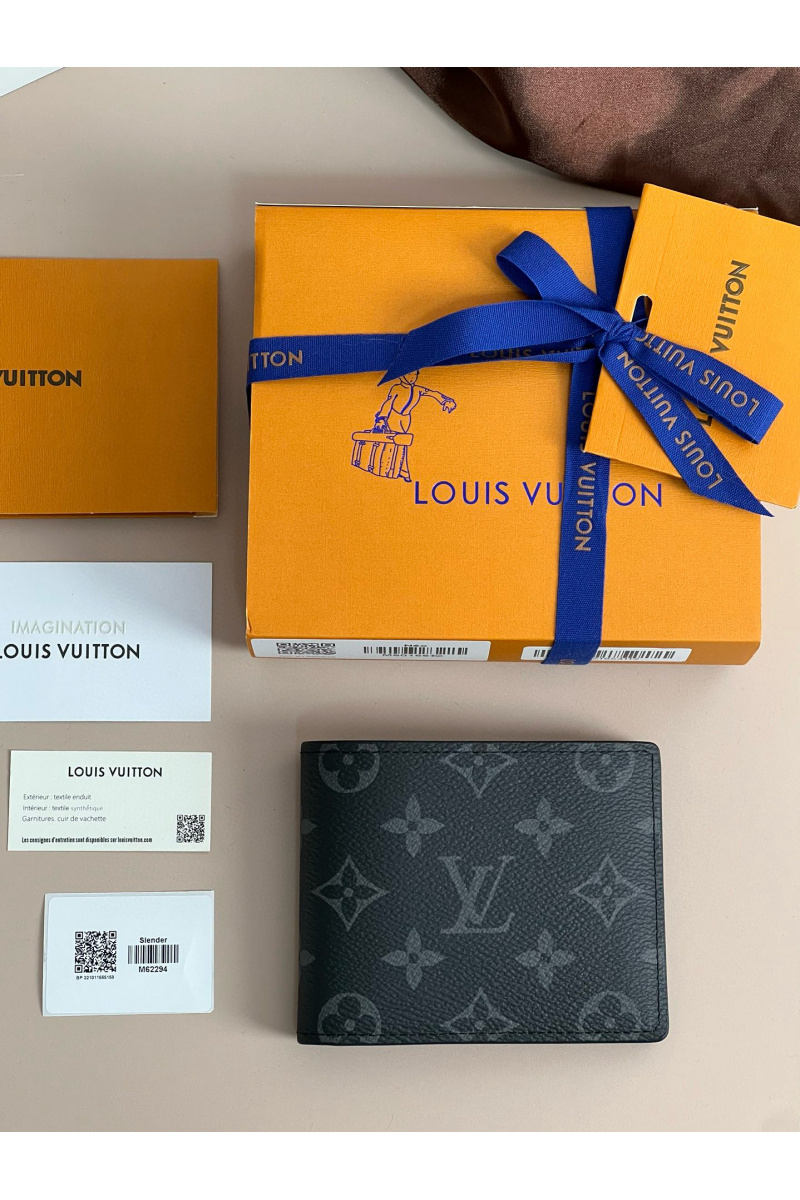 Lоuis Vuittоn Кожаный кошелёк Slender Premium 11x8.5x1 см