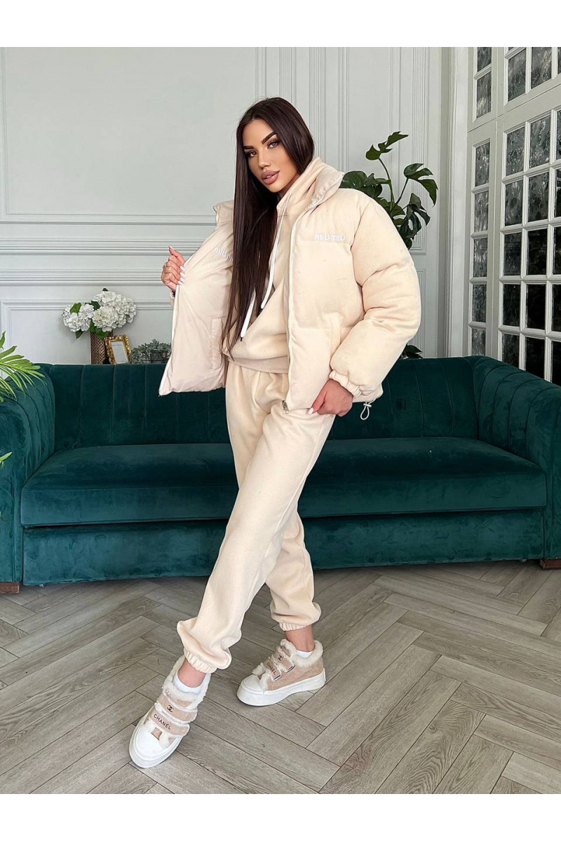MIU MIU Женский бежевый костюм тройка Premium
