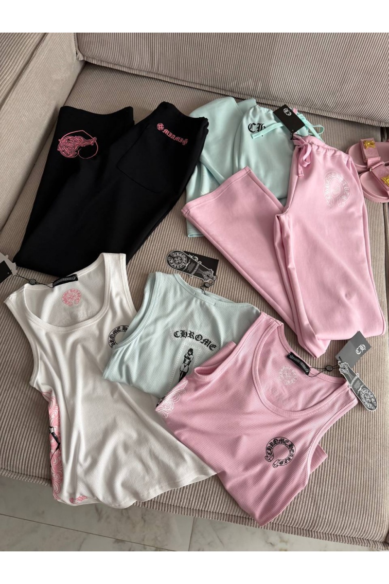 Chrome Hearts Женская голубая майка premium