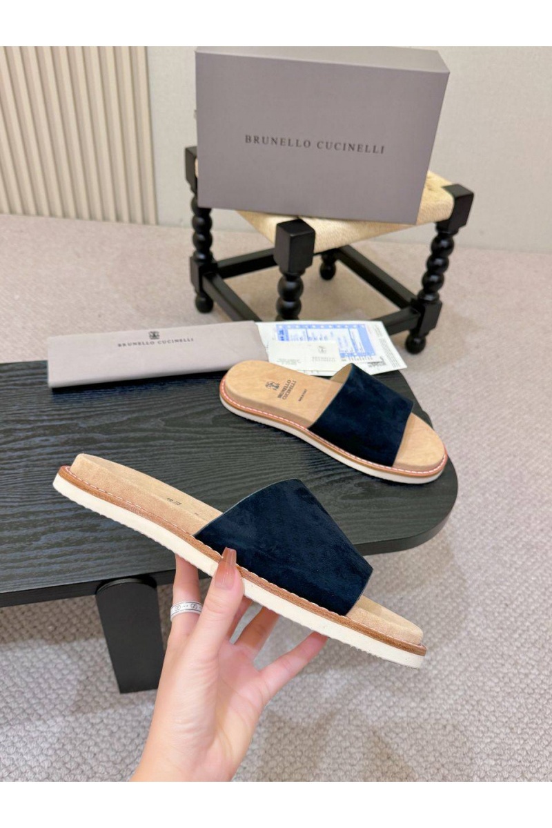 Designer Мужские замшевые шлёпанцы