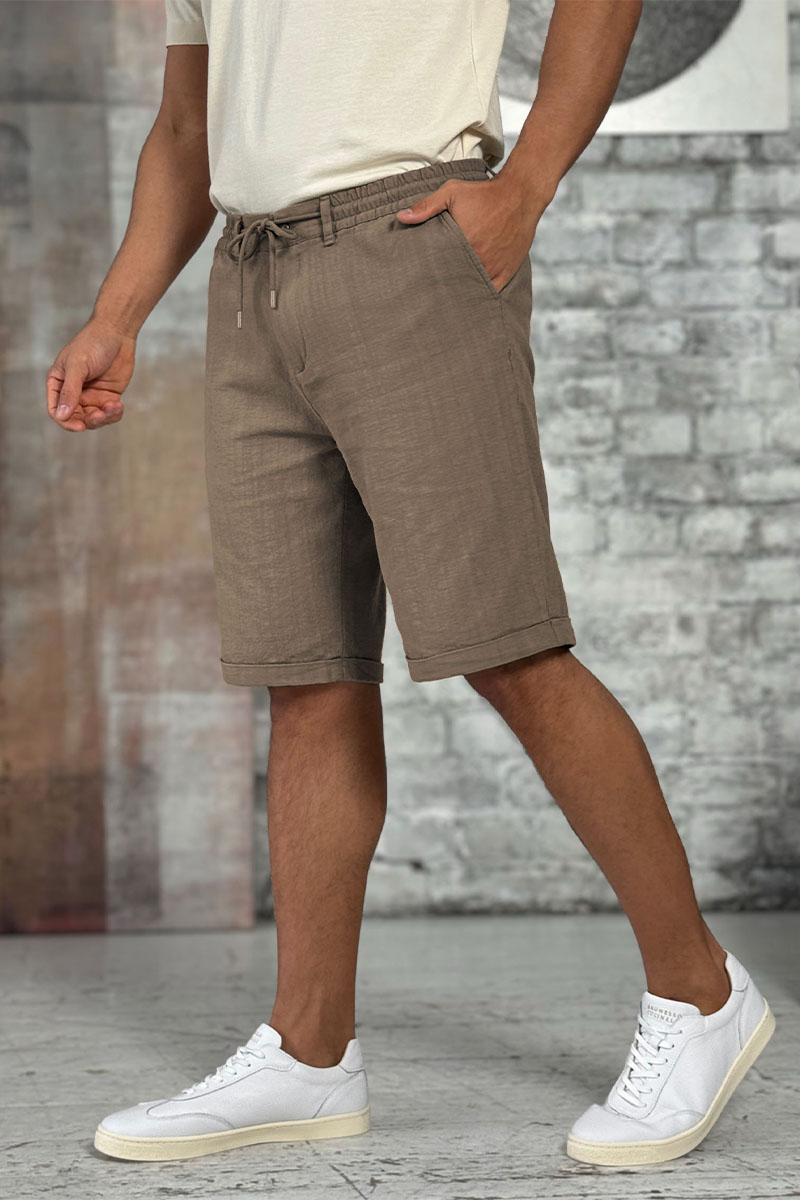 Emporio Armani EA7 Мужские бежевые шорты 
