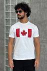 Футболка белого цвета Flag of Canada 