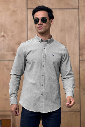 Мужская серая рубашка Pegasus logo