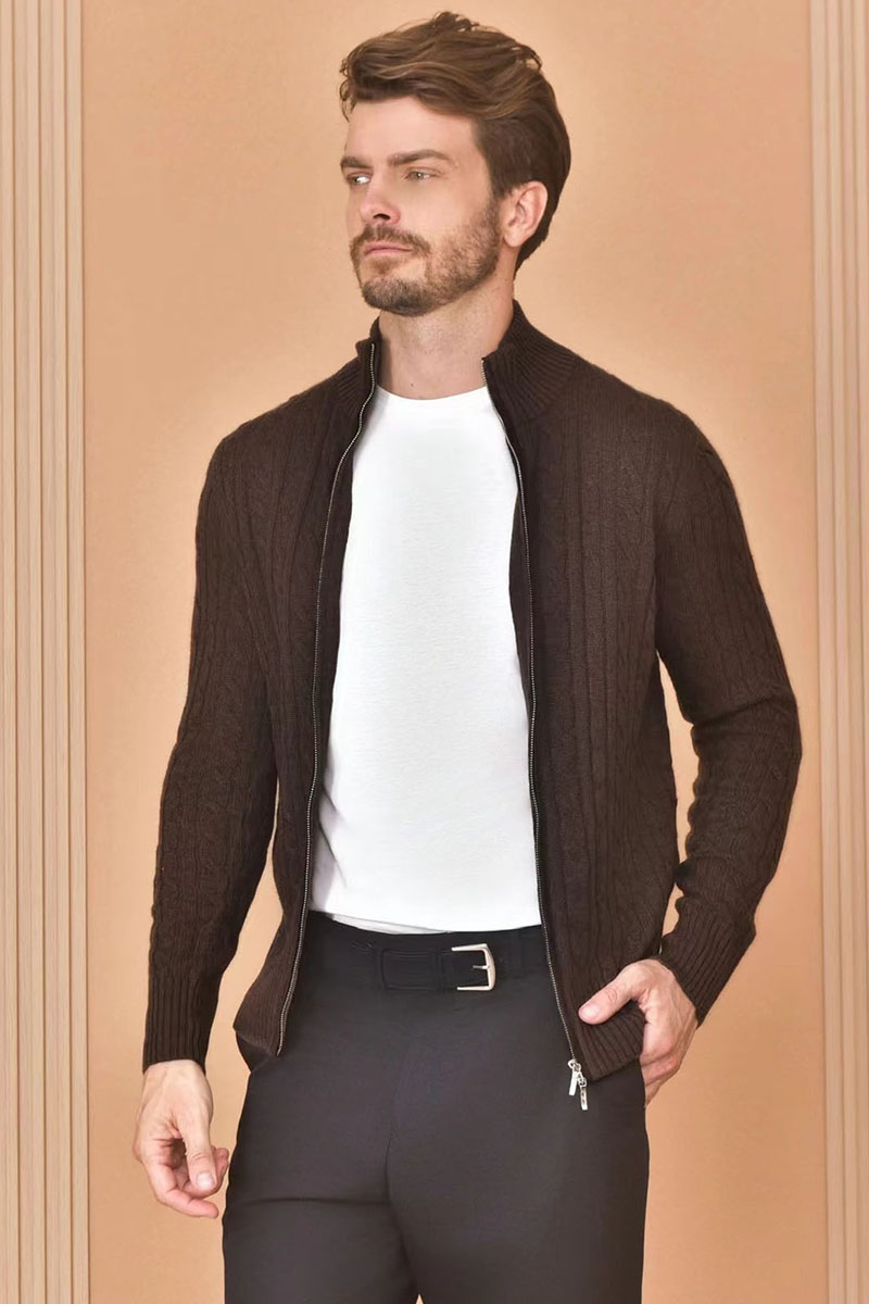 Loro Piana Кашемировый свитер Premium zip-up - Brown 