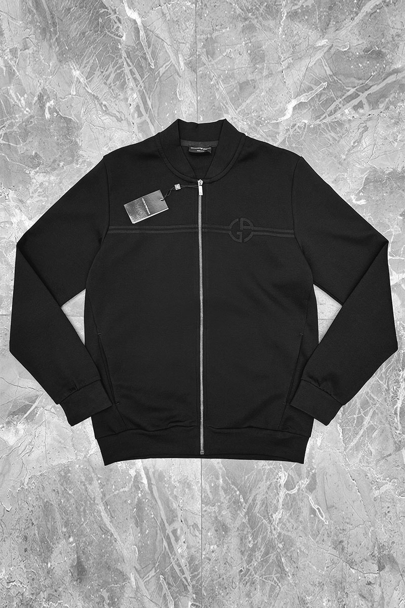 Emporio Armani EA7 Чёрная кофта на молнии 