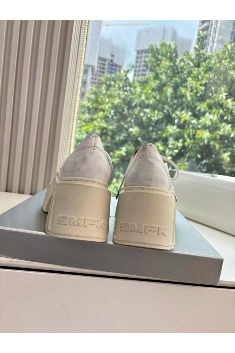 Designer Clothing Женские кожаные ботинки на платформе SMFK premium