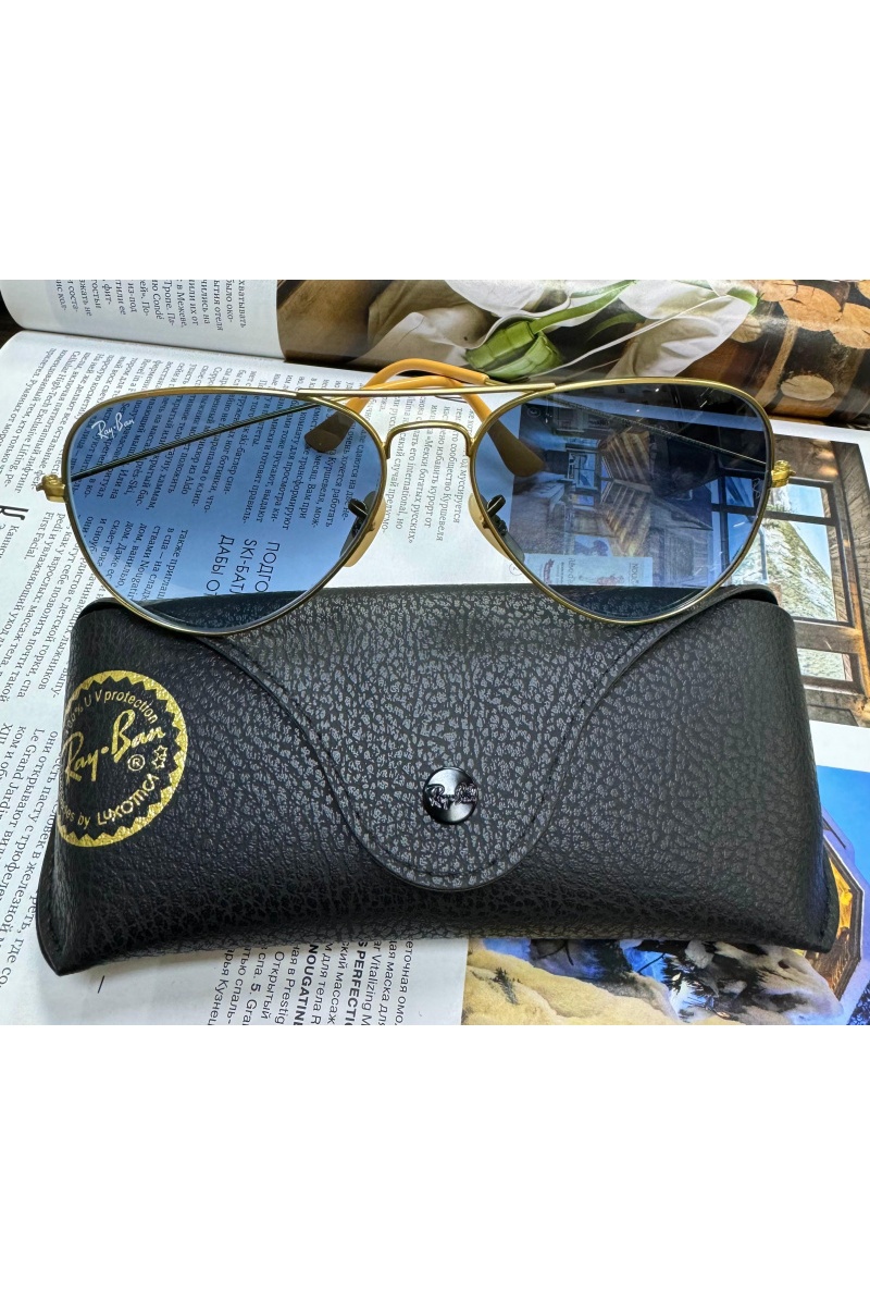 Ray Ban Солнцезащитные очки Aviator Large Metal - Blue