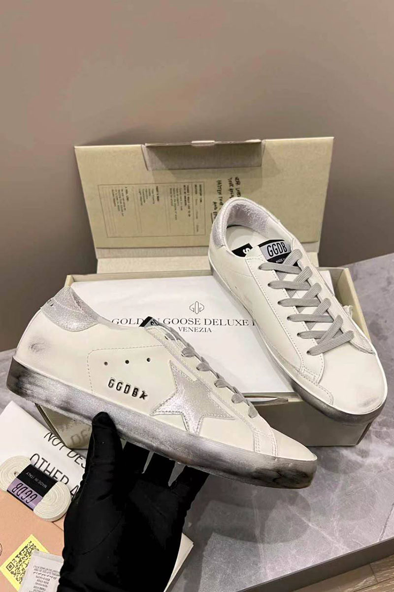 Designer Clothing Женские кожаные кроссовки Golden Goose Super Star premium