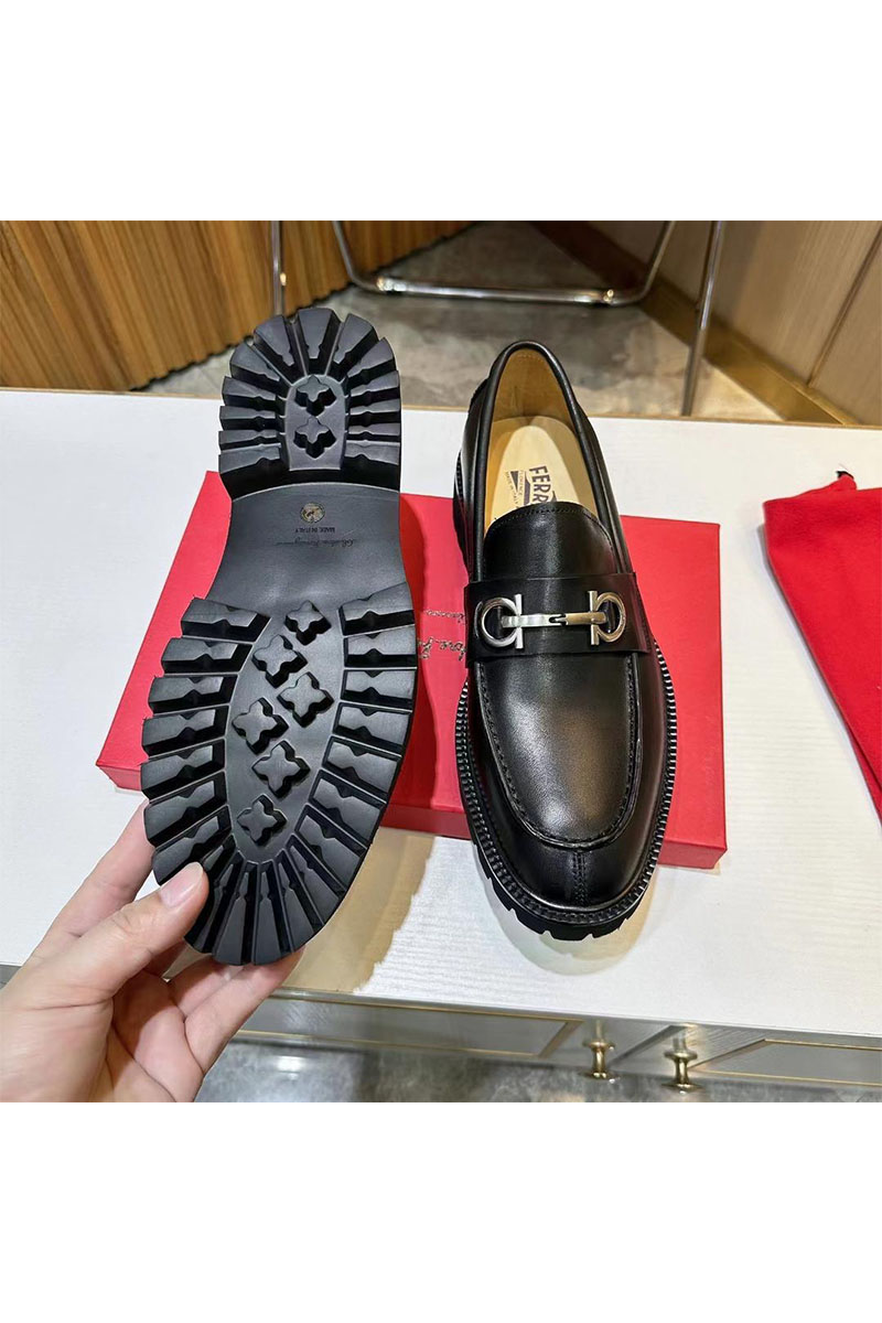 Salvatore Ferragamo Мужские кожаные лоферы 