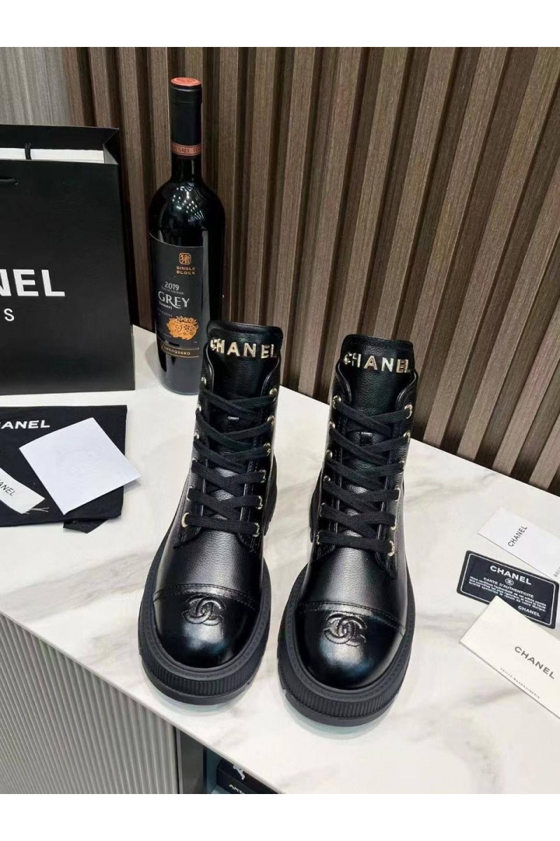 Chаnеl Женские ботинки чёрного цвета 