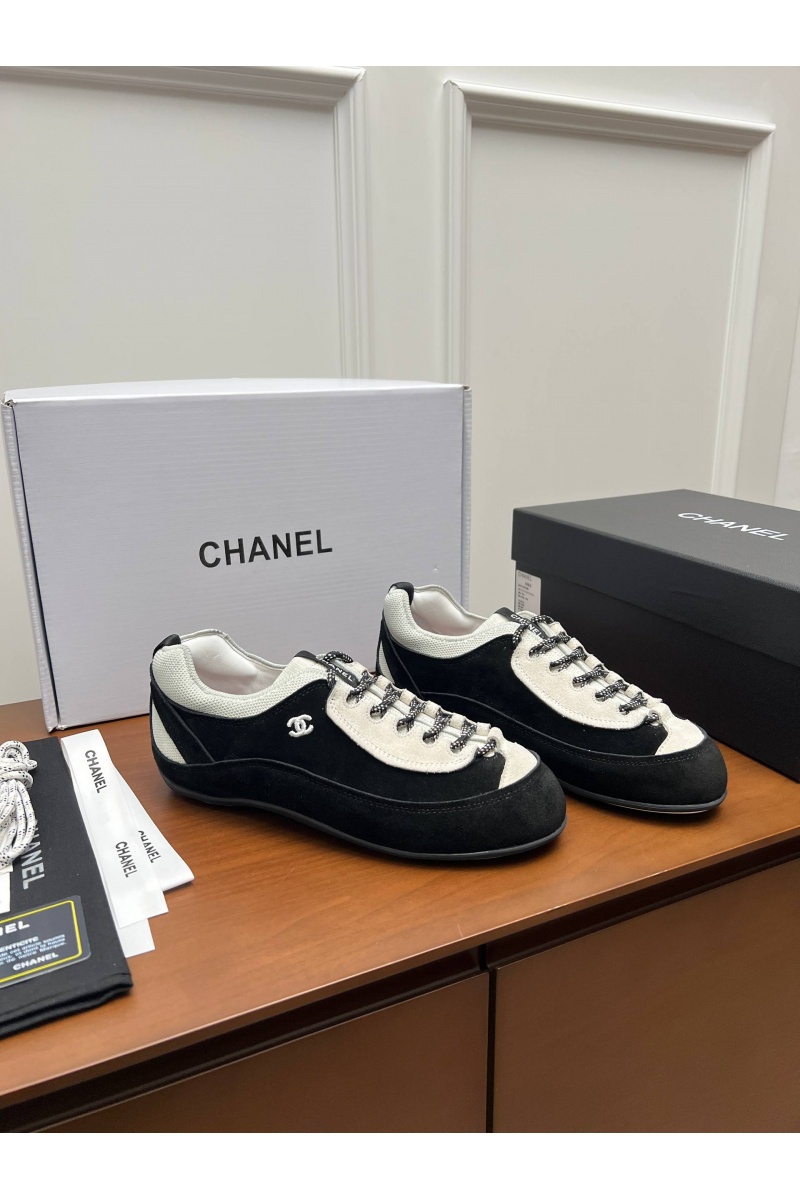 Chаnеl Женские замшевые кроссовки premium
