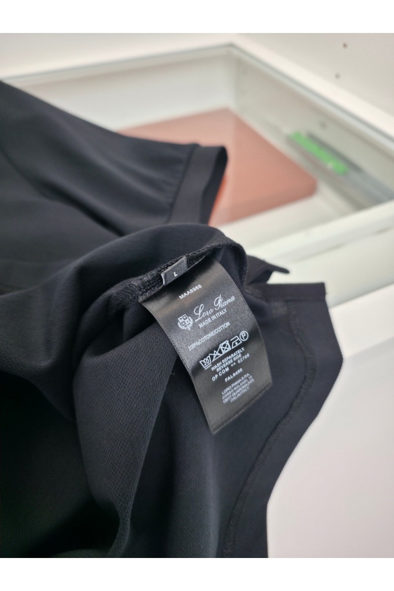 Loro Piana Мужское чёрное поло premium
