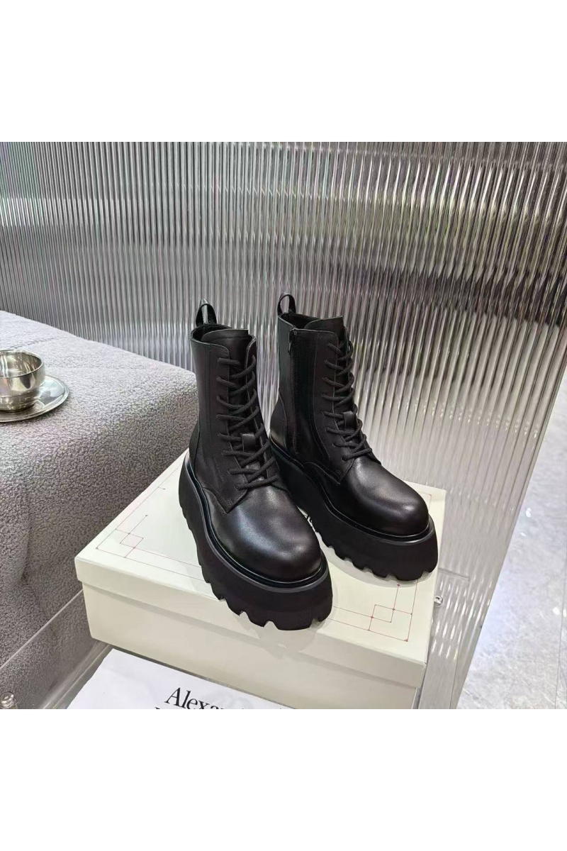Alexander McQueen Женские кожаные ботинки 
