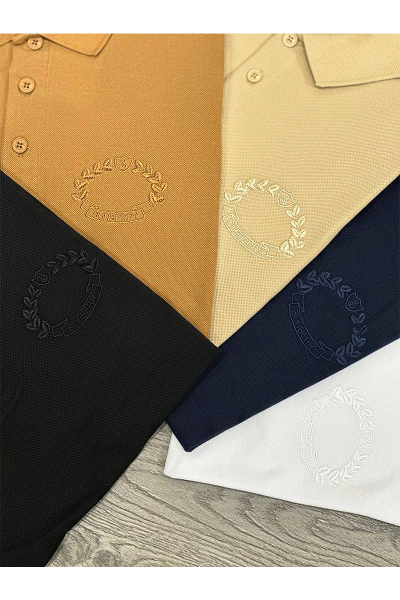 Burberry Мужское поло Oak Leaf Crest - Black 