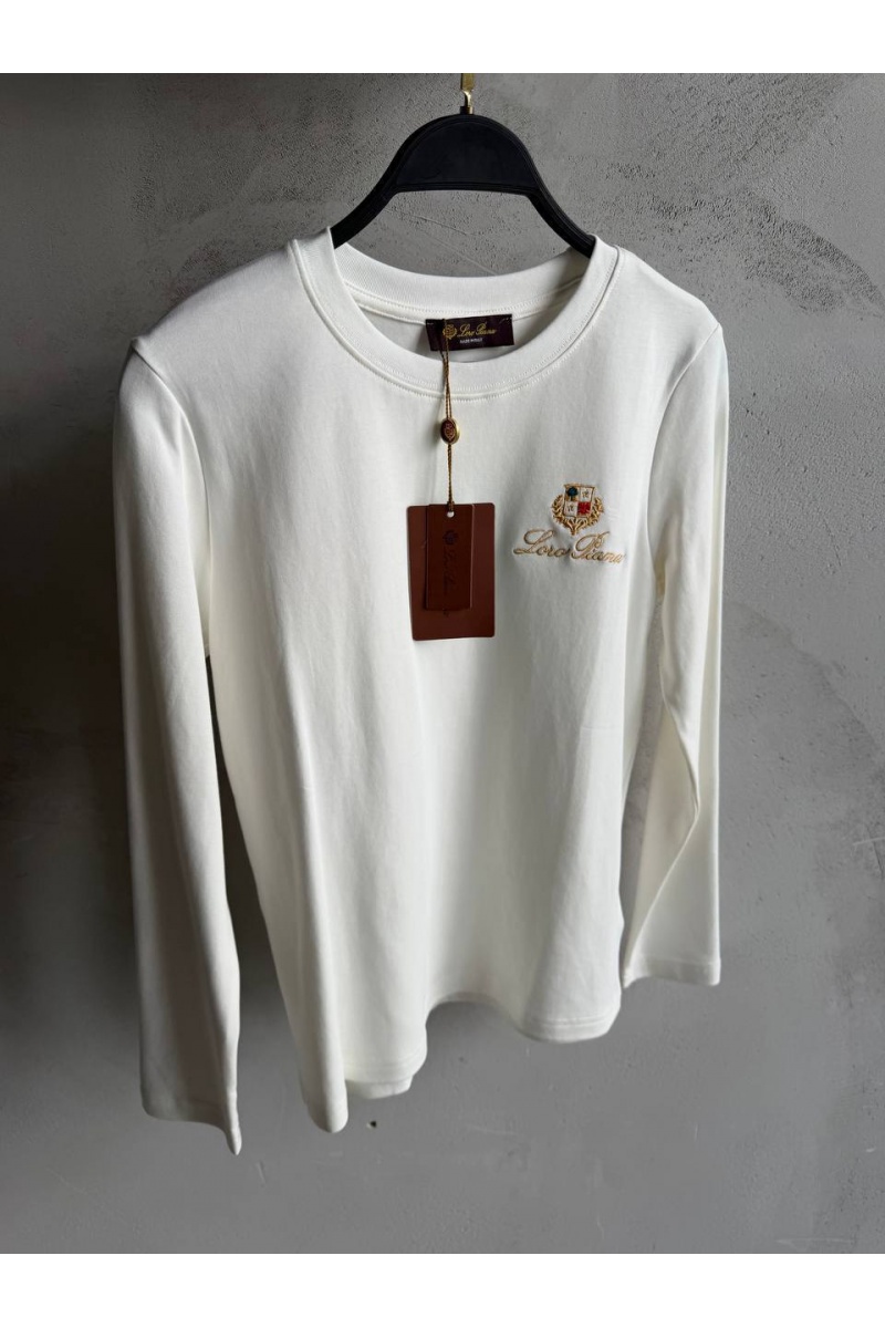 Loro Piana Белый женский лонгслив premium