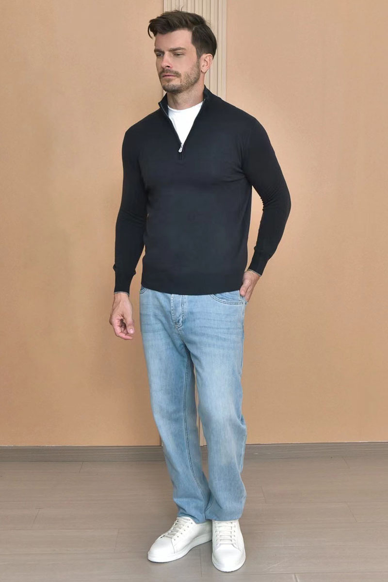 Designer Кашемировый свитер Premium - Black Grey